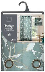 Perdea verde din voal 140x240 cm Elsa – douceur d'intérieur
