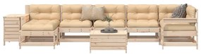 3250656 vidaXL Set canapea de grădină, 9 piese, lemn masiv de pin