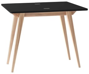 Masă consolă în culoare naturală cu blat negru 45x90 cm Envelope - Ragaba