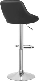 MIADOMODO Scaun de bar 2pcs, fără cotieră, negru