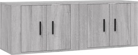 vidaXL Dulapuri TV montate pe perete, 2 buc., gri sonoma 57x34,5x40 cm