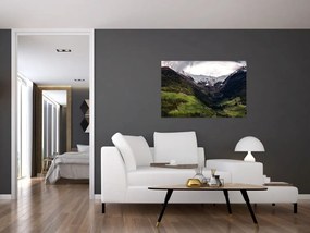 Tablou - Valea la poalele munților (90x60 cm)