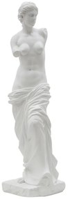 Figurina decorativa alba din polirasina, 14x12x49 cm, Woman Statue Mauro Ferretti