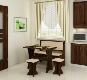 Set masă scaune pentru sufragerie Joette stejar sonoma închis + monaco (cu taburete) (pentru 4 persoane). 746507