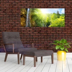 Tablou - cascadele în djunglă (120x50 cm)