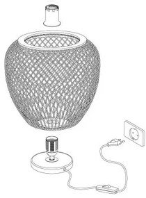 Eglo DEMBLEBY 55699 - Lampă de masă, 1xE27/40W/230V, bej