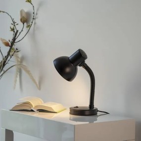 JUST LIGHT. 11080-18 - Lampă de birou flexibilă FLEXI 1xE27/25W/230V, neagră