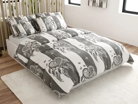 Lenjerie de pat din bumbac TIRLAN gri-alb Dimensiune lenjerie de pat: 70 x 90 cm | 140 x 200 cm