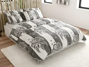 Lenjerie de pat din bumbac TIRLAN gri-alb Dimensiune lenjerie de pat: 70 x 90 cm | 140 x 200 cm