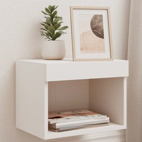 vidaXL Noptiere cu lumini LED montate pe perete, 2 buc., alb