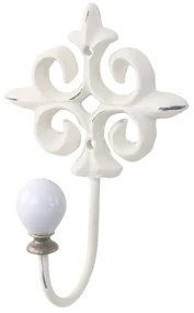 Cuier alb, simplu, din metal, pentru decor, Sun