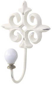 Cuier alb, simplu, din metal, pentru decor, Sun