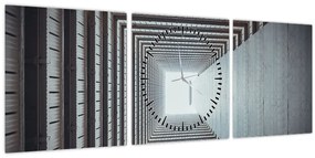 Tablou - Vedere din interiorul clădirii (cu ceas) (90x30 cm)