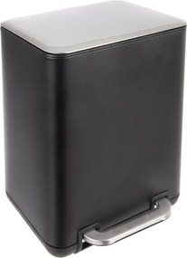 Coș de gunoi negru cu pedală din oțel inoxidabil 20 l Black – Orion