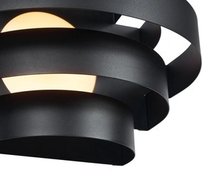 Lampă de perete modernă neagră cu LED inclus, cu 3 trepte de intensitate luminoasă - Lines