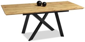 Masă de sufragerie Timmy (stejar + negru). 1111781