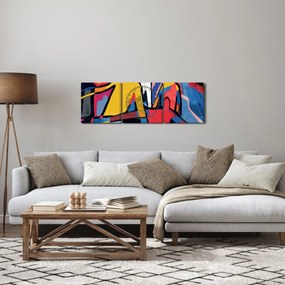 Tablou - Abstract bărbați (cu ceas) (90x30 cm)