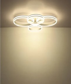 Globo 67377-90 - Plafonieră LED dimerizabilă FRANCINE LED/90W/230V argintie + telecomandă