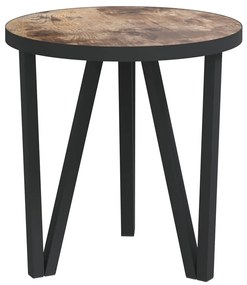 331665 vidaXL Masă de ceai, negru și galben, Ø35 cm, MDF