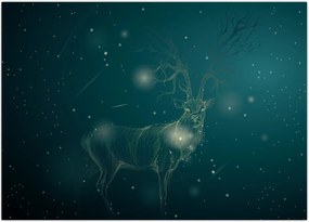 Tablou - Cerb magic noaptea (70x50 cm)
