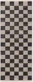 Covor tip traversă negru/crem reversibil/țesut manual din amestec de iută 80x200 cm Rex – Hanse Home