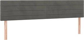 vidaXL Tăblii de pat, gri închis, 160x5x78/88 cm, catifea