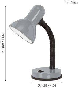 Eglo 90977 - Lampa de masa BASIC 1 1xE27/40W/230V