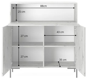 Dulap Lamellito L2  (gri bej + auriu). 1099063