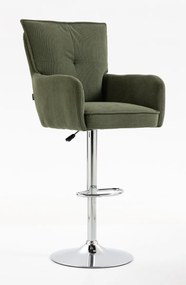 HR250W Scaun Zsályazöld Prémium Kordbársony Bază Cromata