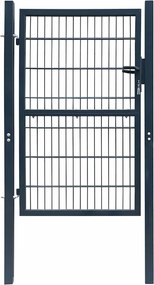 vidaXL Poartă de gard 2D (simplă) gri antracit 100x140 cm