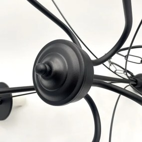 Lustră pe lanț Brilagi COTTAGE 5xE14/40W/230V negru/maro