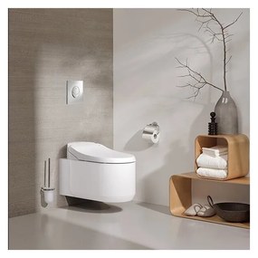 Set complet Grohe Sensia Arena vas wc suspendat, clapeta Skate Air crom, capac inchidere lenta si bideu electric, rezervor Grohe Rapid SL, kit spalare automata