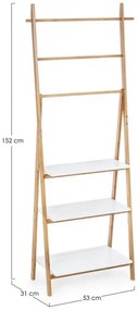 Scara decorativa cu polite din bambus si MDF, 53 cm, Audrey Bizzotto