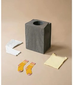 Cos de rufe Brabantia 1001094, 55 L, Fund solid si detasabil, Manere magnetice, Negru