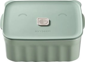 Cutie alimentara ceramica Buydeem CT1006-CG, 810 ml, 17x20.5 cm, Pana la 230°C, Compatibila cuptor si cuptor cu microunde, Verde