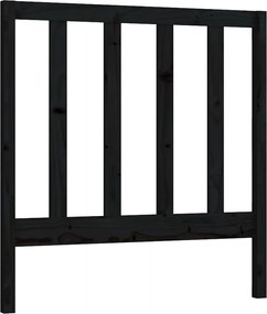 vidaXL Tăblie de pat, negru, 96x4x100 cm, lemn masiv de pin