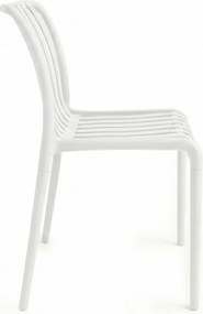 REDUCERE Scaun din plastic TREGO, alb, calitatea a II-a