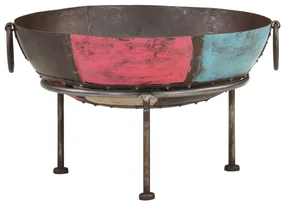 321947 vidaXL Vatră de foc rustică, colorată, Ø 60 cm, fier