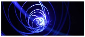 Tablou cu spirale albastre (120x50 cm)
