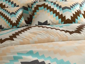 Lenjerie de pat din bumbac Renforce DIAGRAM crem Dimensiunile lenjeriei: 70 x 90 cm | 140 x 200 cm