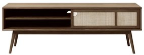 Comodă TV maro închis cu aspect de lemn de stejar 150x50 cm Barrali – Unique Furniture