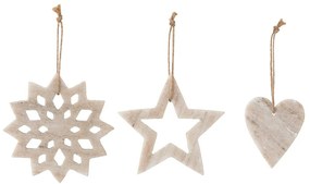 Set de 3 decorațiuni suspendate din marmură Bloomingville Otilde