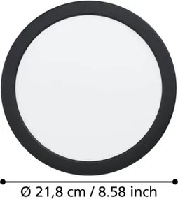 Eglo 901389 - Spot LED FUEVA încastrat, 18,5 W, 230 V, Ø 21,6 cm, negru