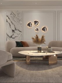 Aplica de perete LED, Marmura, Negru, Marbles 10W
