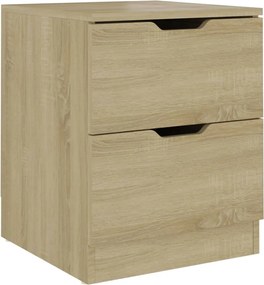 vidaXL Noptieră, stejar fumuriu, 40x40x50 cm, lemn prelucrat