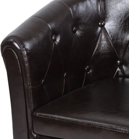 Fotoliu Chesterfield, 58 x 71 x 70 cm, maro