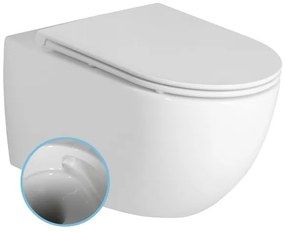 Bruckner - WC suspendat Vortex Rimless FULDA ceramică/alb