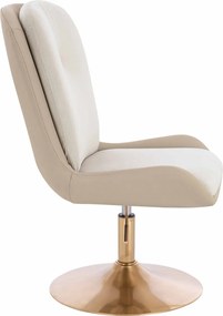 HR690N Scaun Velvet&amp;soft Piele Pu Cremos/Cremos Bază Aurie