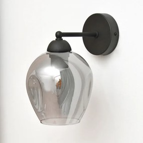 Lampă de perete LILI 1xE27/15W/230V negru/gri
