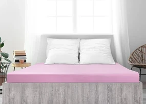 Cearsaf Jersey din bumbac mako LUXORA 180x200 cm roz